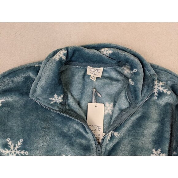 COZE BY PINK ROSE - WOMEN'S SOFT FLEECE 1/4 ZIP PULLOVER SWEATER - SIZE XS - Picture 3 of 9